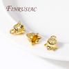 18K Gold Plated Brass Flowers Charms For Jewelry,Pendants For Necklace Making Accessories,Handmade DIY Jewellery Materials