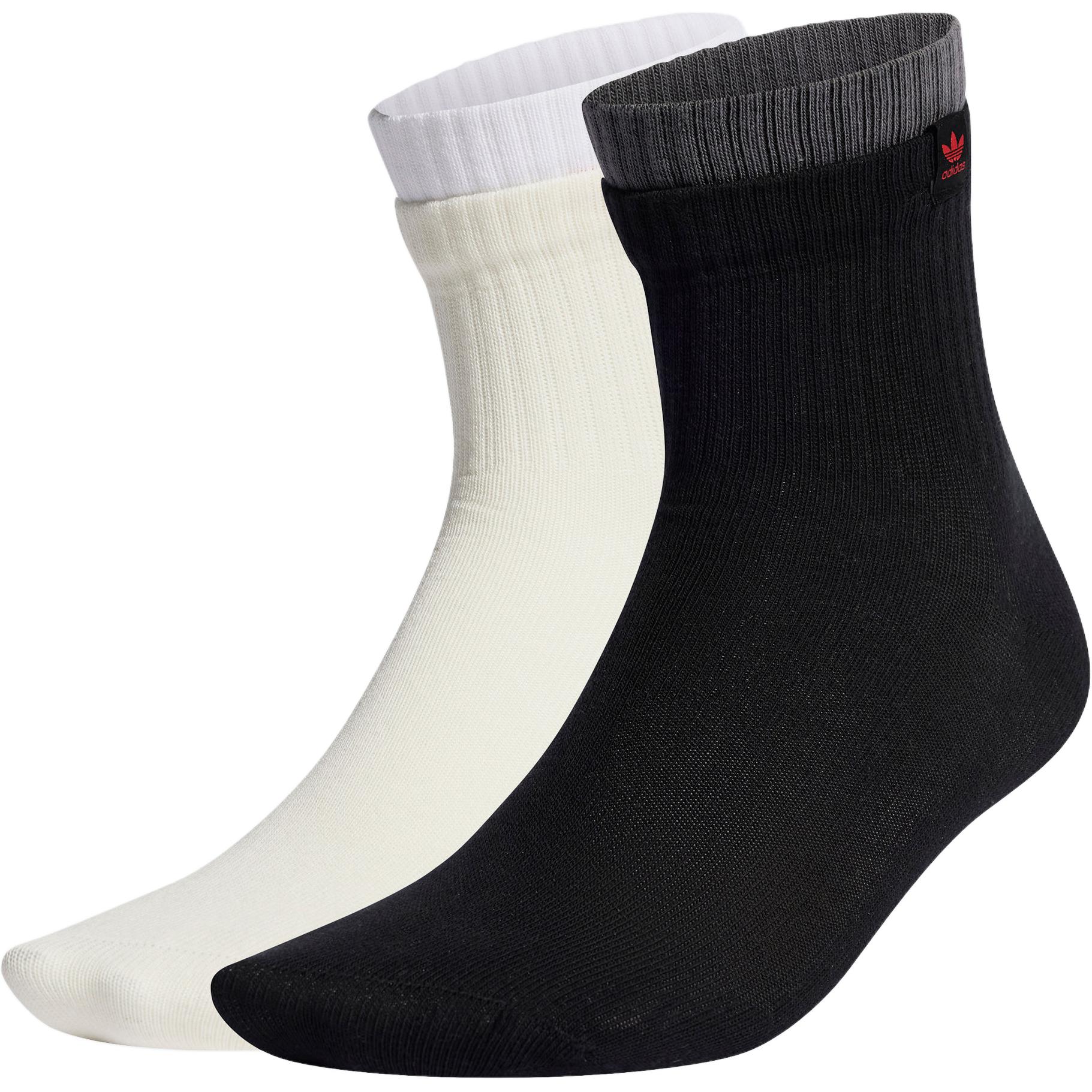 Adidas Originals Crew Socks Unisex 2 Pack Ivory/Black JE9284 S