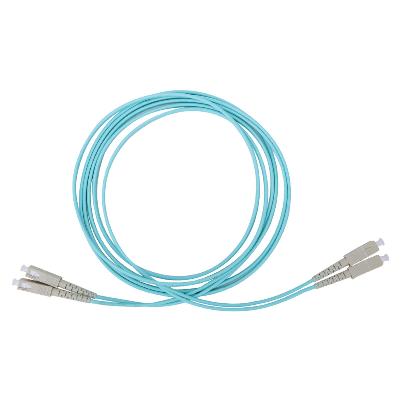 

Multimode Duplex Fiber Optic Cable SC UPC SC UPC 50 125 MM OM3 10 Gigabit 3 Meters