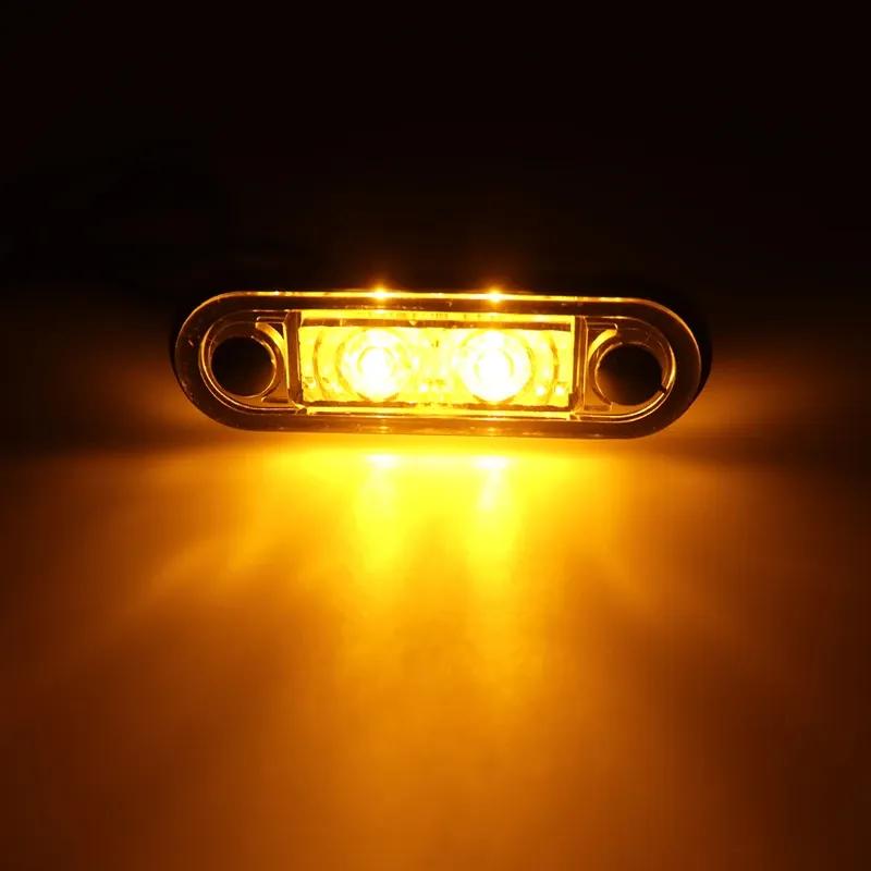 10pcs 12/24V Waterproof LED Side Marker Lights Clearance Rear Tail Brake Indicator Turn Signal Lamps Truck Trailer Tractor Van