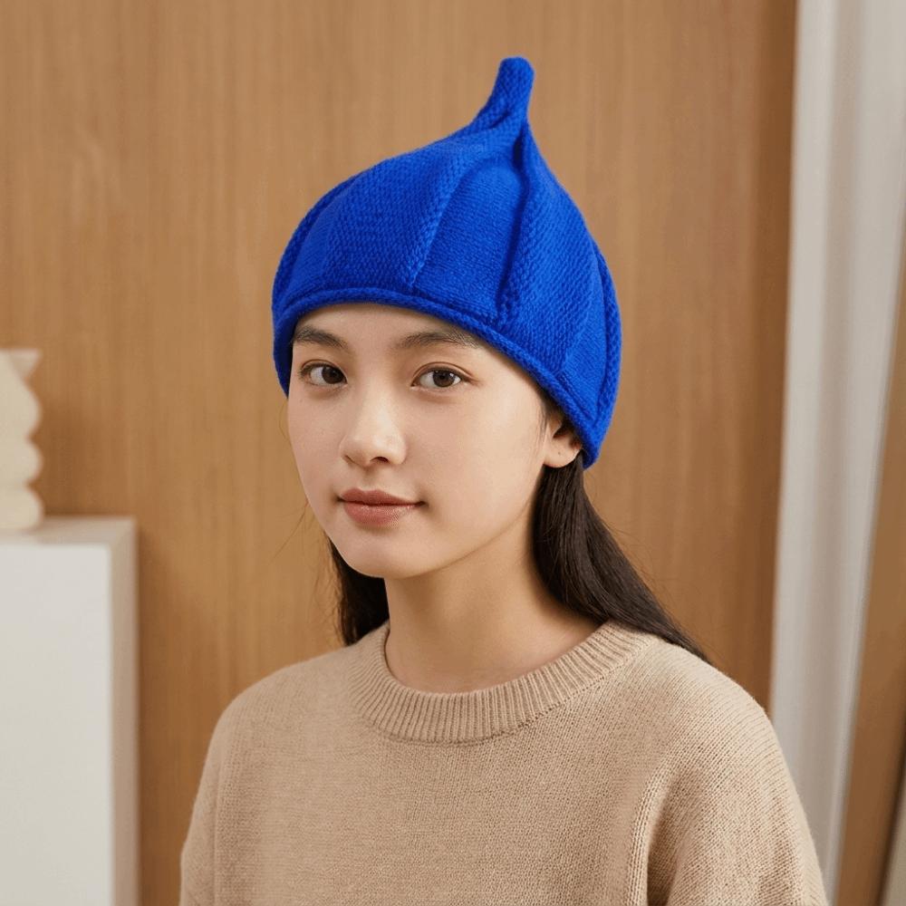Korean Style Nipple Hat Twist Pullover Hat Simple Knitted Beanie Hat Women