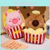 Capybara Cute Cartoon Buddha Popcorn Fries Plush Toy Girls Children Holiday Gift