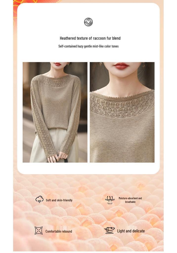 Women's Hollow Out Fine Wool Knit Sweater - Autumn/Winter Style