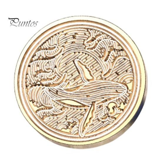 Personalized Letter Seal Brass Wax Stamp Head, Vintage European Embossed Relief Engraved Replacement Head Sealing for Wedding Invitation Envelope