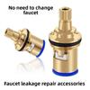 1/2 "Replacement Brass Ceramic Disc Tap Valve Quarter Turn Cartridges Gland Insert 20 Teeth Bathroom Faucet Accessories