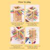 1 Set Wooden Stick Tower Dice Game with 36/42 Sticks 6 Balls Fine Motor Skills Colorful Stick Counting Math Educational