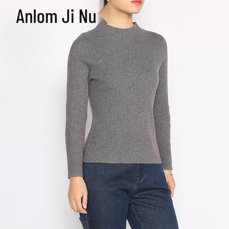 Anlom Women's Mulberry Silk Blend Long Sleeve Knit Top