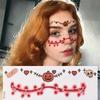 Waterproof Halloween Face Tattoo Disposable Bat Face Stickers Cheek Temporary Stickers  Women
