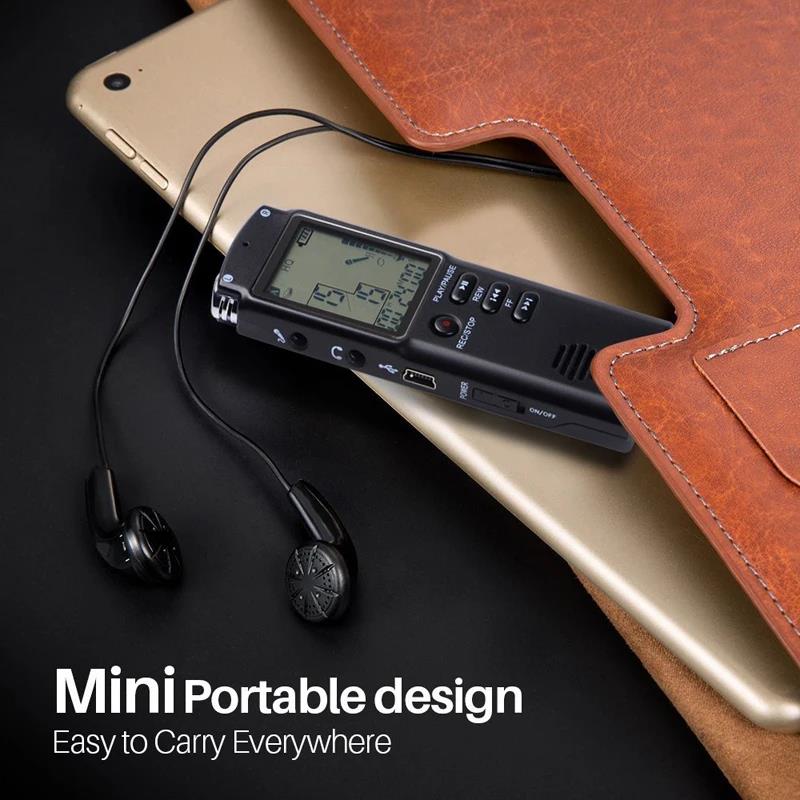 Portable 32GB Original Voice Recorder USB Professional 96 Hours LCD Dictaphone Digital Audio Voice Recorder with WAV MP3 Player 6