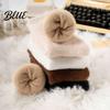 Cute Cartoon Embroidery Socks 5 Pairs Imitation Mink Plush for Women Soft Thermal Winter Socks Non Slip Velvet Thickened Sleep with Embroidery,