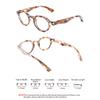 TUREZING 4 Pack Presbyopia Eyeglasses PC Material Flexible Spring Hinge Men Women Circular Print Flower Frame HD Ornamental Eyeglasses