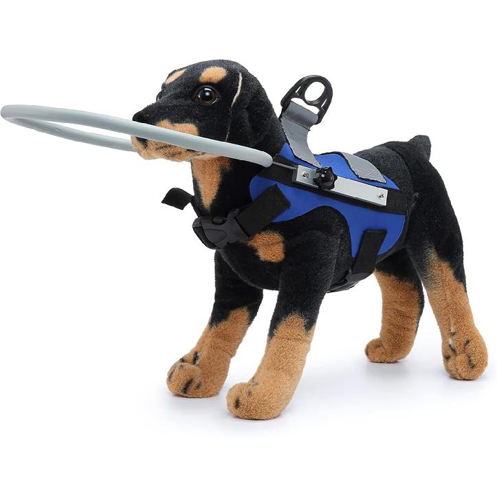 GabeFish Blind Dog Safety Gear, Anti-Collision Ring for Dogs, Reflective Bumper Collar Blue-Upgrade Small