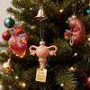 Anatomy Advent Calendar Christmas 24-Day 2d Acrylic Pendant Funny Human Anatomy Miniatures for Doctors Nurses Teachers Students