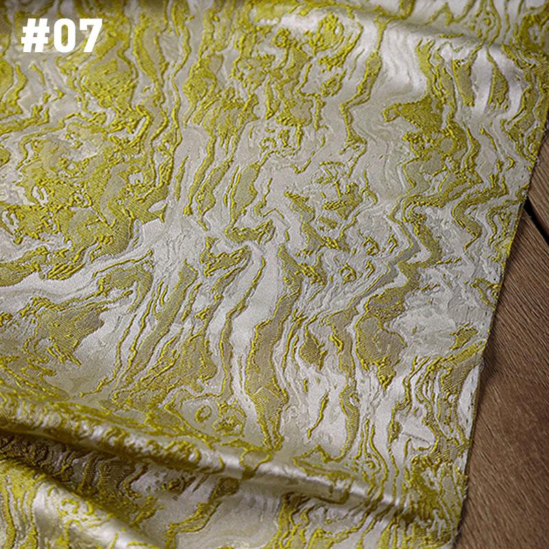 50*145cm Wave Lava Weave Jacquard Fabric Shiny Glossy Heavy Embroidery Texture Designer Fabric For Sewing Coat Jacket Pants