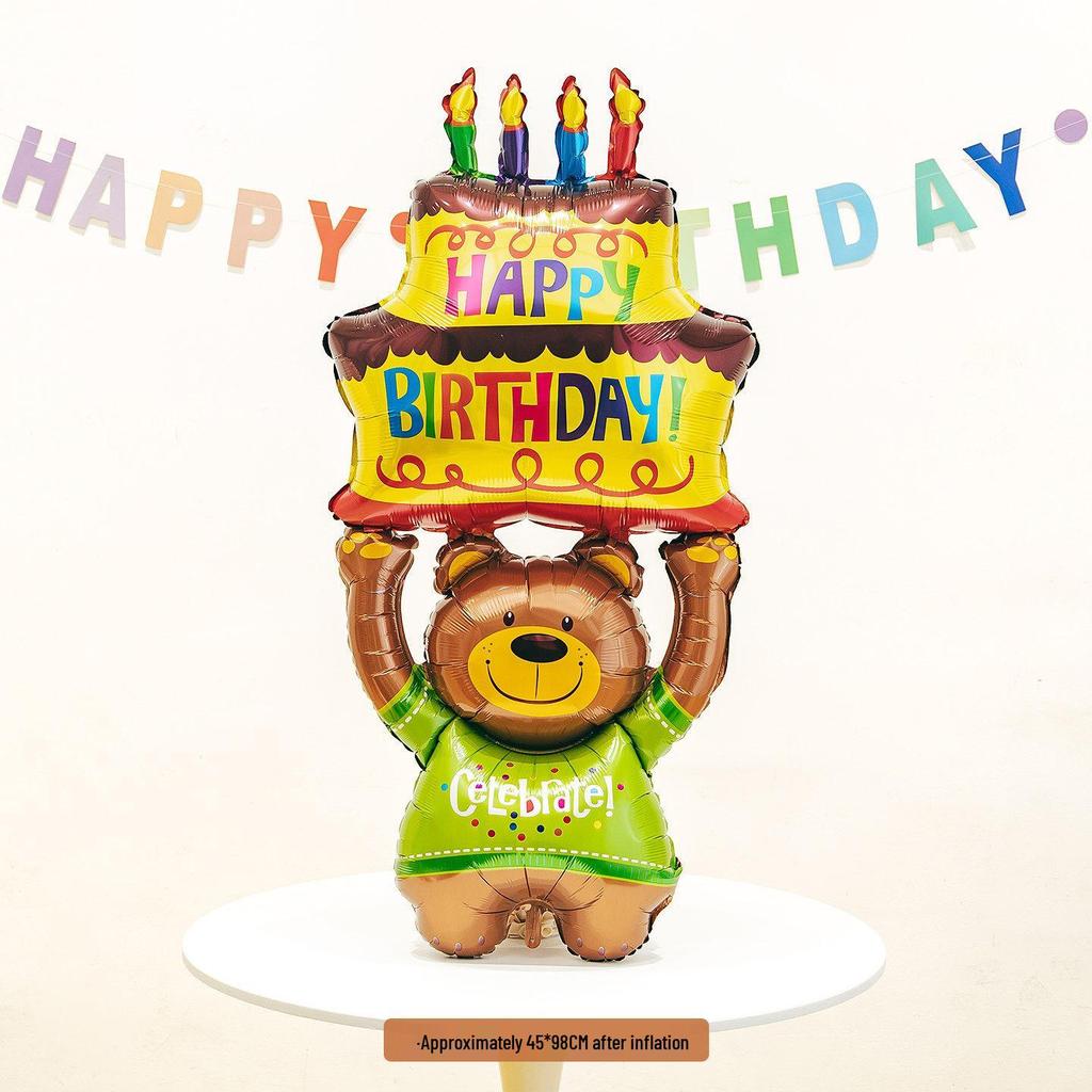 Children's Day Animal Balloon Hat First Birthday Photo Props & Background Decoration
