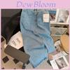 Denim Skirt Summer High Waist Split A Line Dress For Petite Women