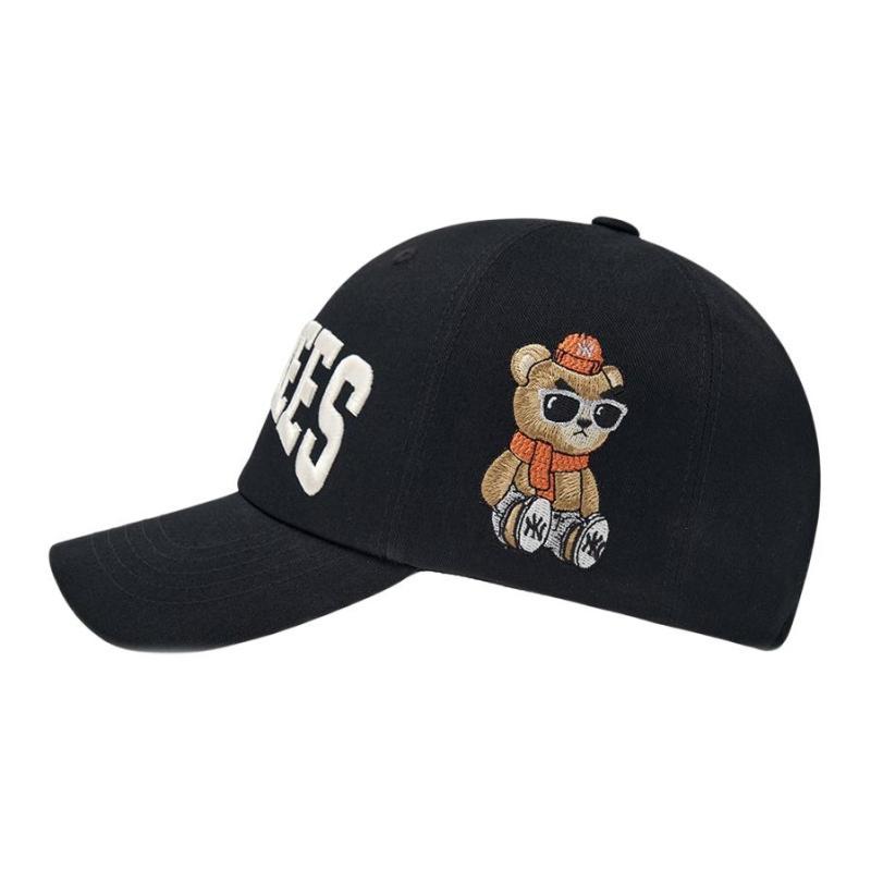 MLB Polyester Baseball Caps Unisex Black Fashion 3ACPMB04N-50BKS