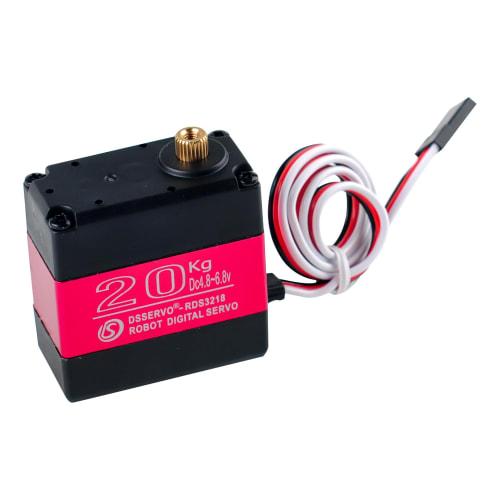 RDS3218 20KG Dual Shaft U-Mount RC Digital Servo - Waterproof Robot Arm Servo - High Torque Full Metal Gear Servo with U-Mount Bracket for DIY Baja Ca