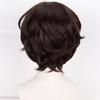 Hochwertige Dazai Osamu Cosplay-Perücke, Anime Cosplay, kurze, braune, hitzebeständige Kunsthaarperücken + Perückenkappe