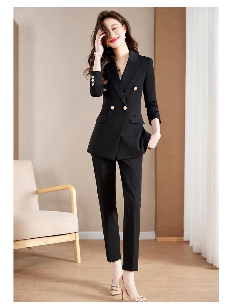 Women's 2025 High-End Professional Suit Set - Spring/Autumn Formal Wear