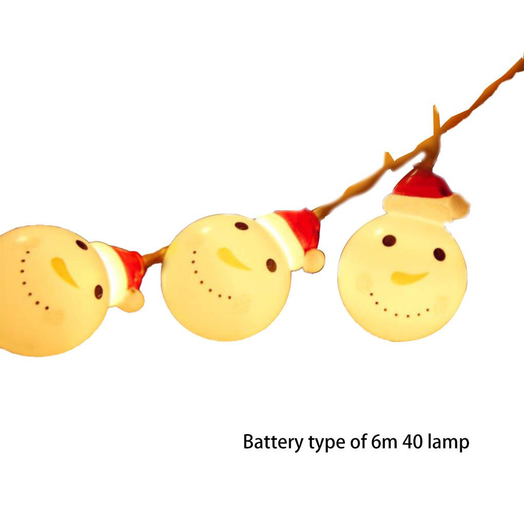Christmas LED String Lights Santa Claus Snowman Xmas Tree Bedroom New Year Decorations Party Supplies Home Door Window Decor