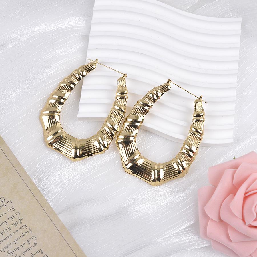 

1 Pair of Retro Fashion Three Dimensional Bamboo Shaped Earrings, Women s Accessories, Suitable for Daily Wear