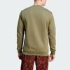 Adidas Originals Corduroy Appliqué Sweatshirt Logo Print Men Sweatshirt Rock-Olive-Green IS5272