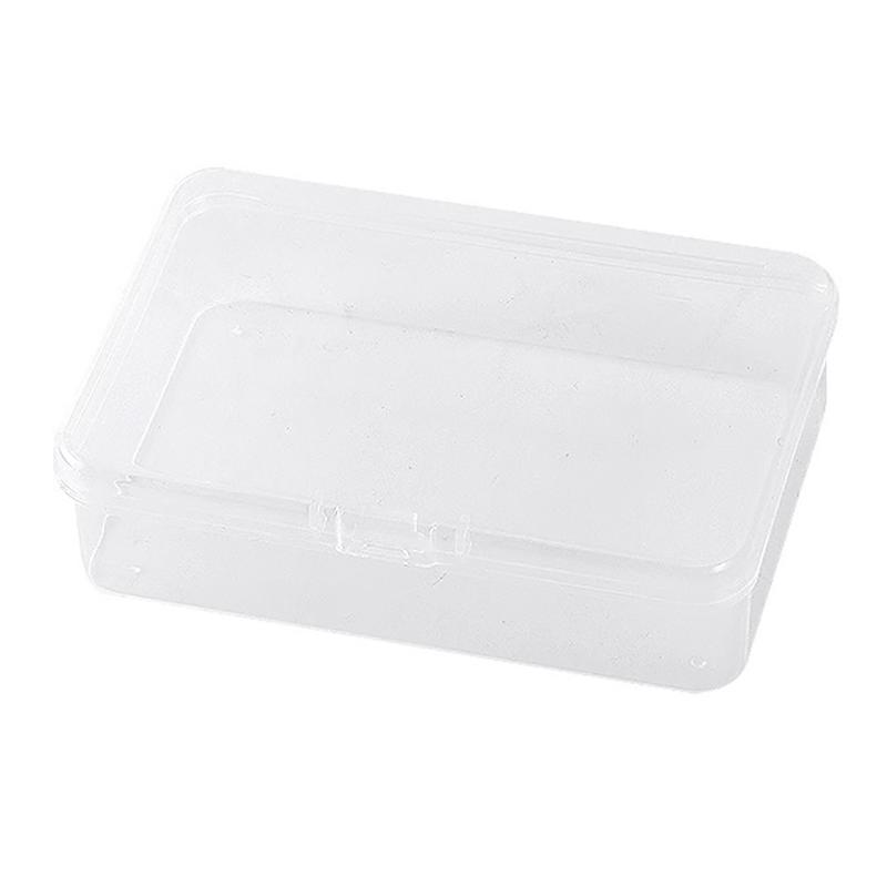 New Transparent Plastic Storage Box Photocards Small Card Storage Box Desk Organizer Box Classification Box Stationery