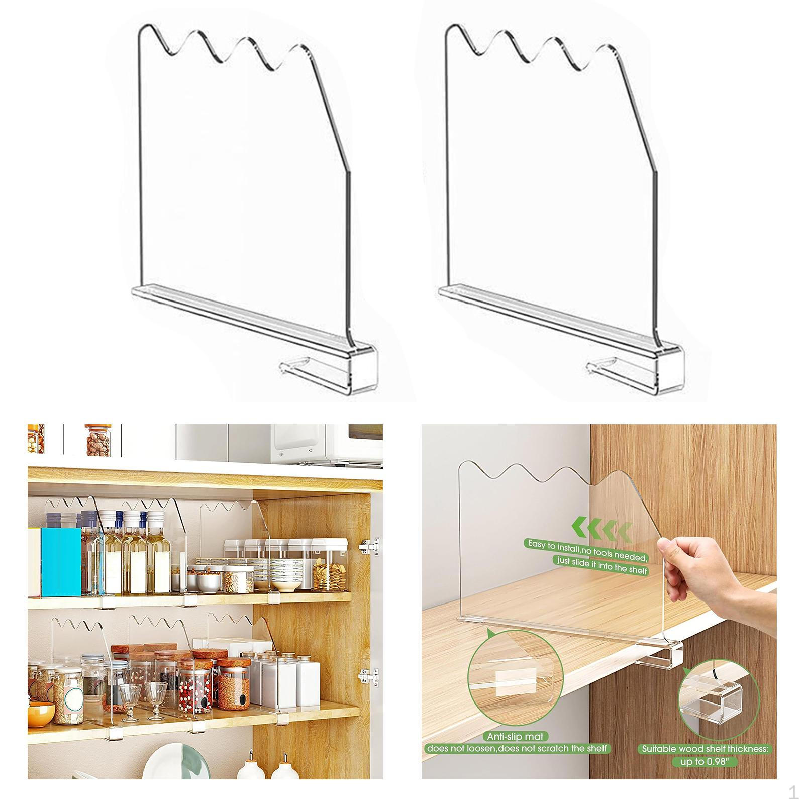 

2 шт. акриловые перегородки для полок для шкафов, перегородки для гардероба, гардероба