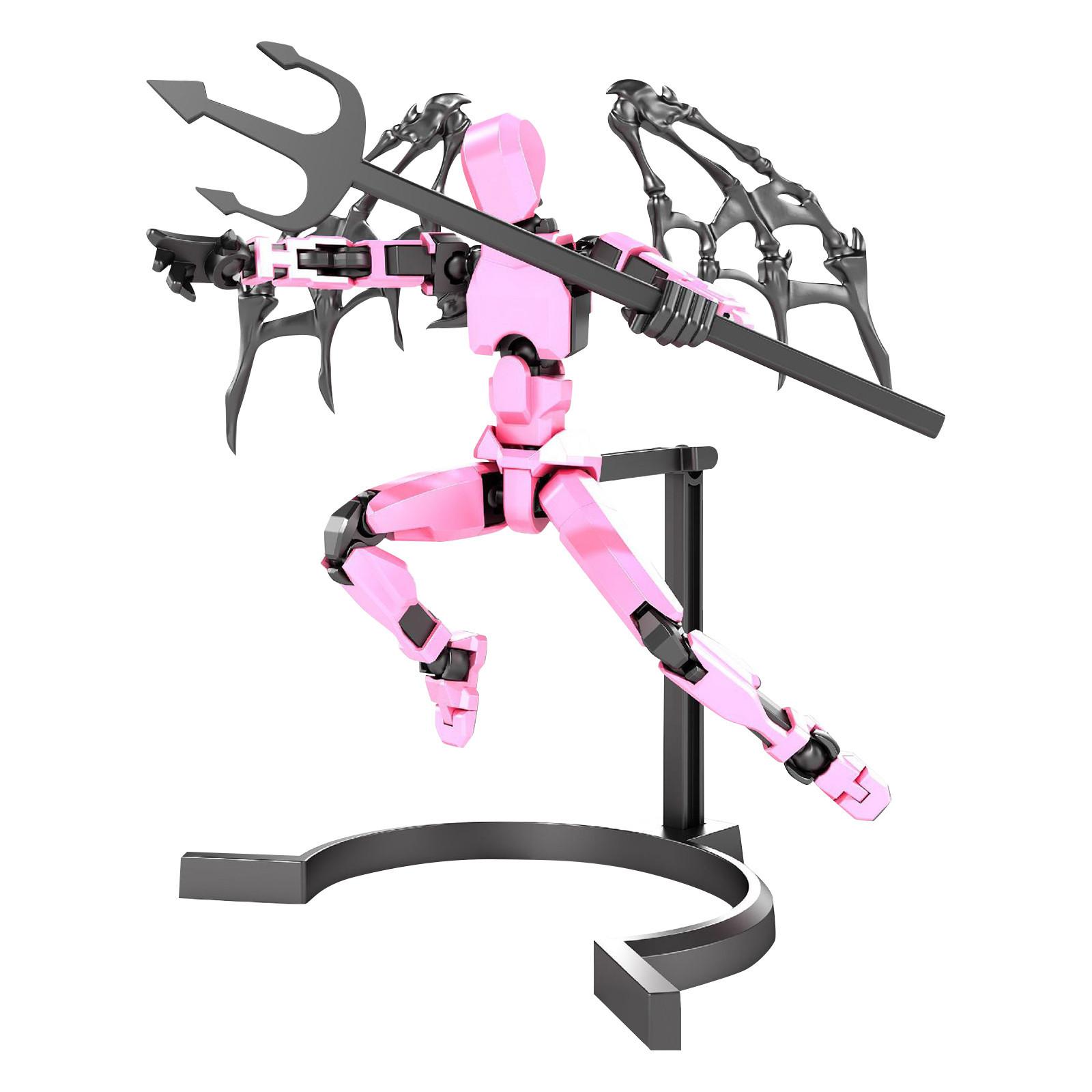 

Мобильный набор кукол, 3D-робот-титан, подвижная кукла, подходит для коллекционеров, украшение для рабочего стола One Size розовый