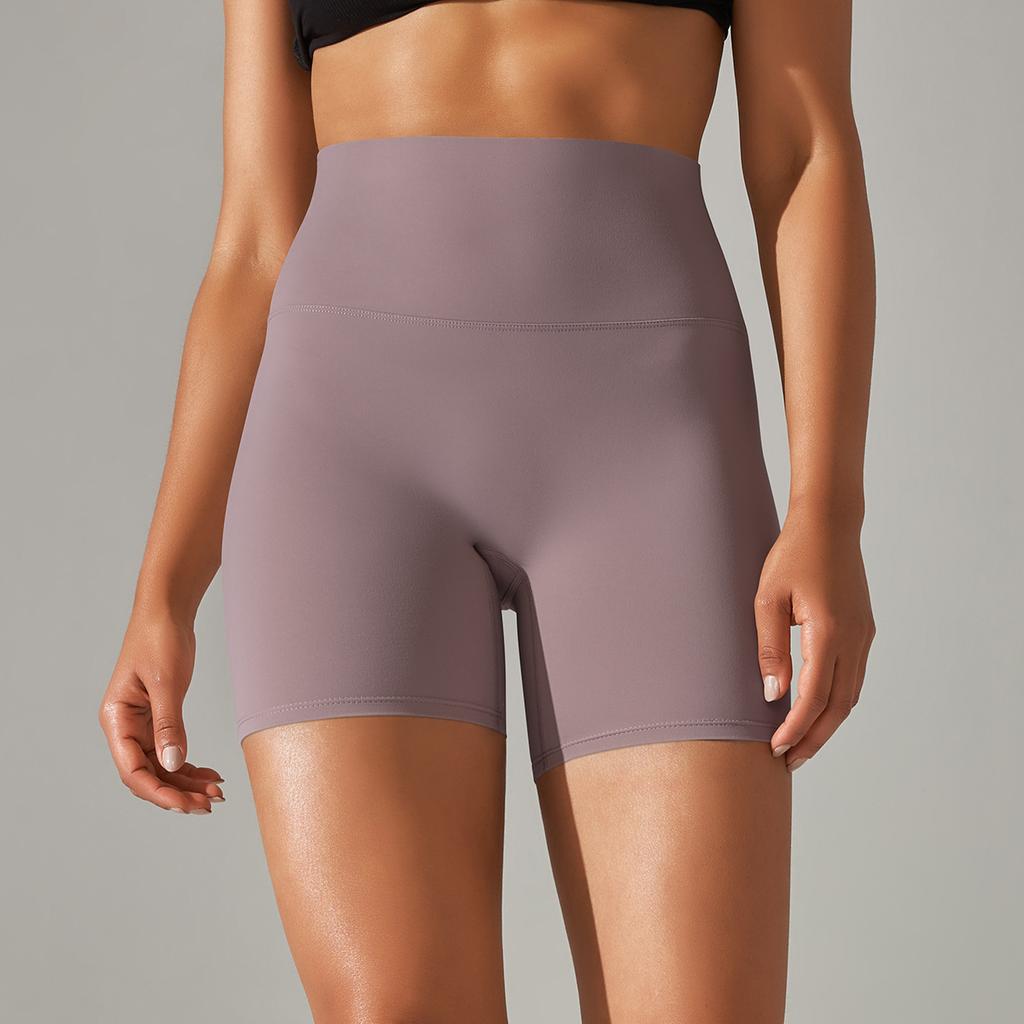 Womens Double Brushed Yoga Shorts 3 Inch Inseam High Waisted Tummy Control Solid Color Workout Gym Spring Summer