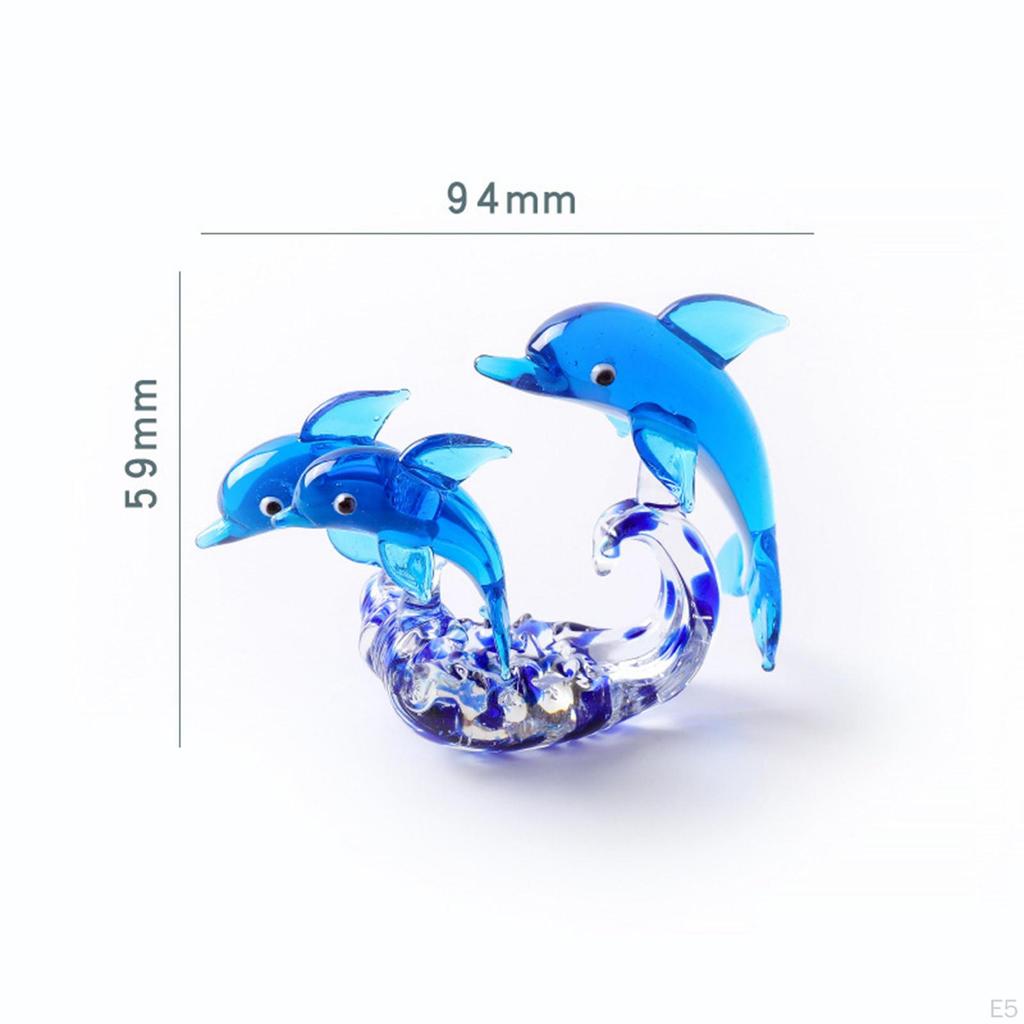 Dolphin Decor Figurine Tank Craft Lovely Statue Garden Bedroom Hallway Sea Ornament