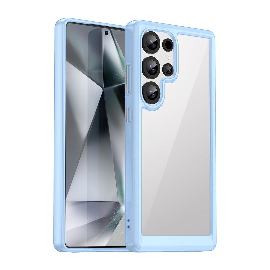 Etui Silikonowe Outer Space Case Z Żelową Ramką Do Samsung Galaxy S25 Ultra - Niebieskie