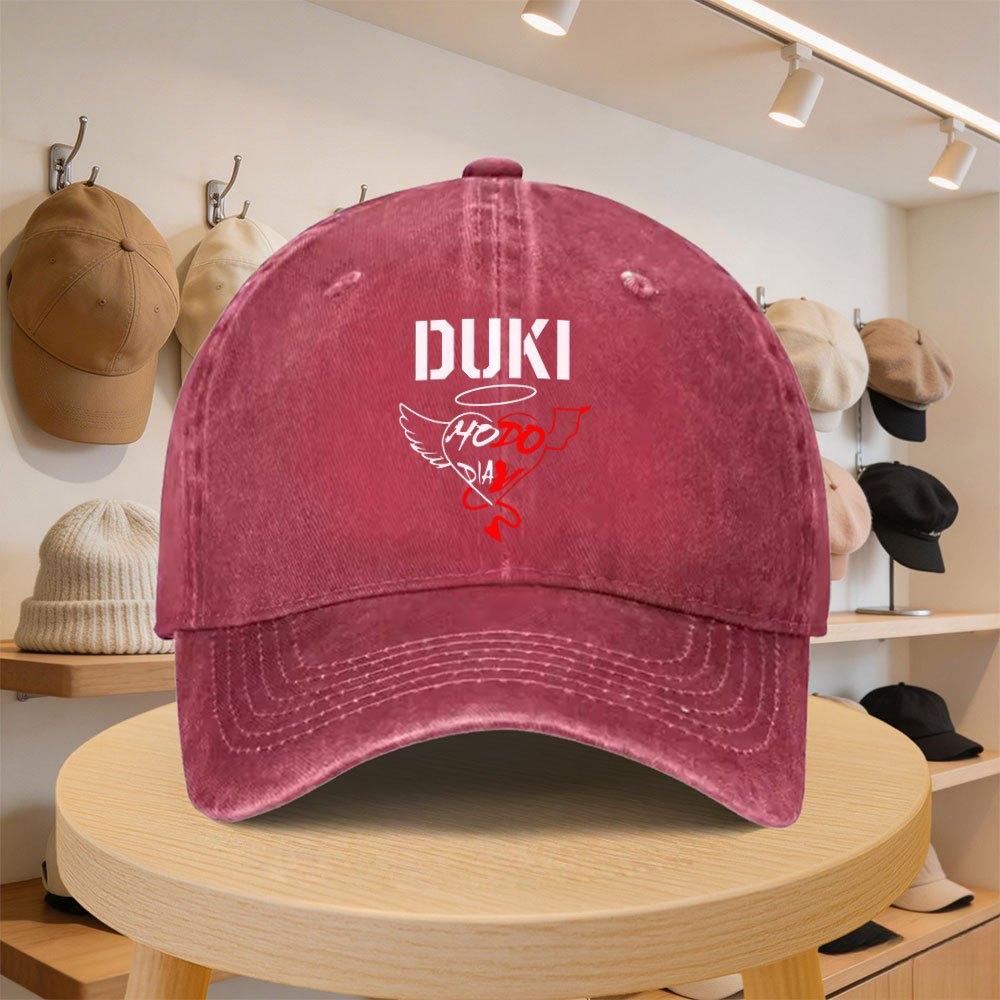 A MenS Baseball Cap Featuring a HeartShaped Wing And Flame Graffiti Design from DUKE This Stylish And Casual Hat Is Adjustabl