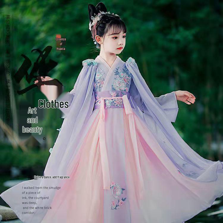 2025 Spring/Autumn Hanfu Ruqun: Super Fairy Ancient Style Tang Suit for Girls