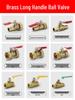 Thickened Pneumatic Red Handle DN20 Copper Ball Valve, Small Tap Water/Air Pipe Switch with Internal & External Threads.
