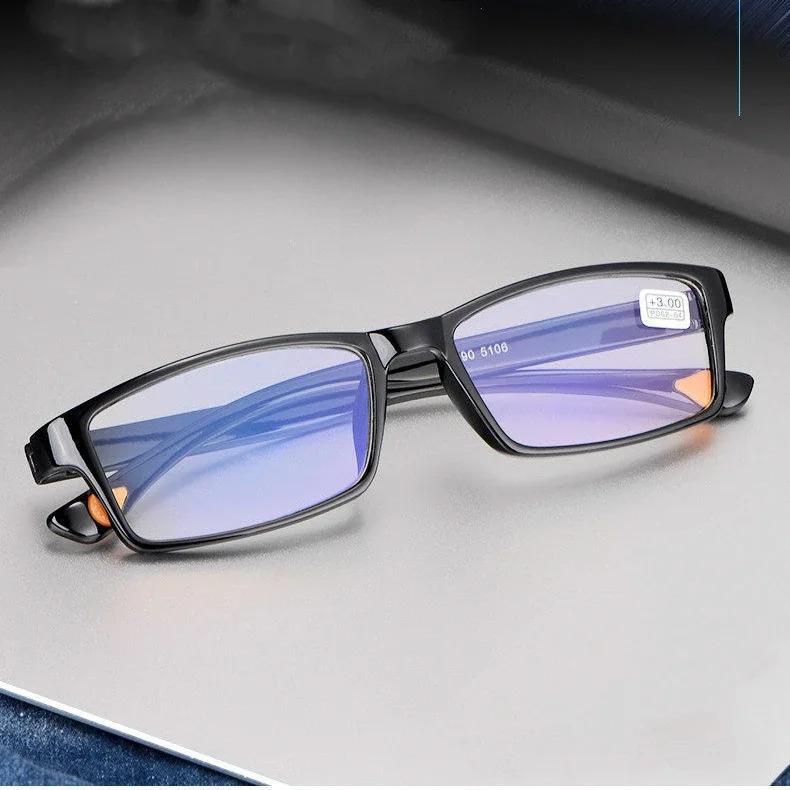Classic Anti Blue Light Reading Glasses Transparent Black Frame Unisex Vintage Computer Hyperopia Glasses1.0 1.5 2.0 2.5 3.5 4.0