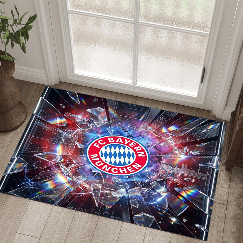 Bayern München Design Kristal Fluweel Tapijt Gezellig Niet?Antislip Bedrukt Tapijt Voor Slaapkamer Woonkamer Entree