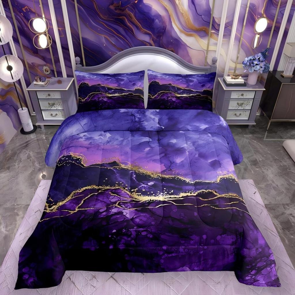 Erose Set Biancheria da Letto Stella del Texas Occidentale Sposa Trapunta Bandiera Americana Retrò Vintage Regali per Uomo Cowboy, Trapunta Patchwork Bianco Rosso e Blu Se