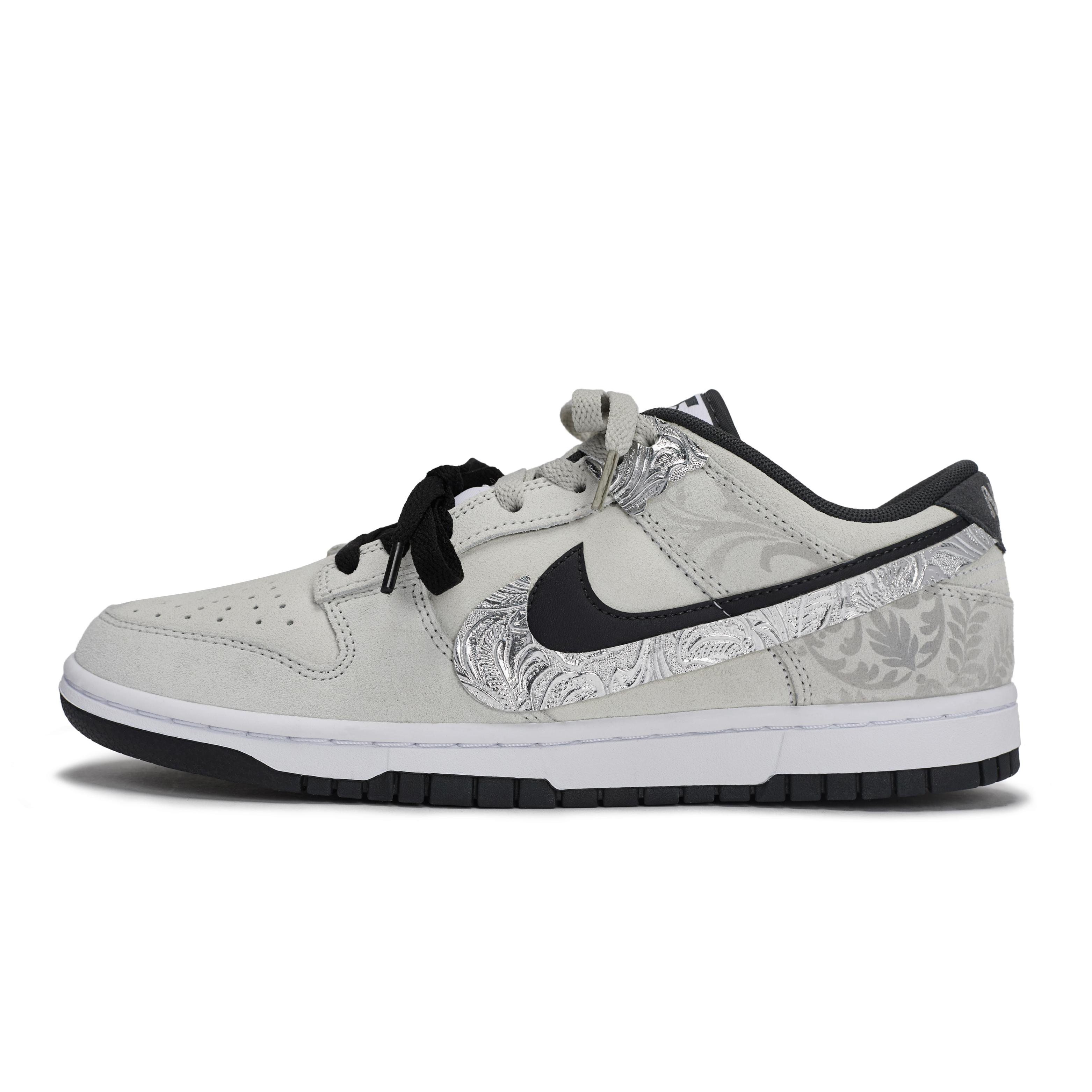 

Nike Dunk LOW 811 Manufacturing, Silver White Lilith Abrasion Resistant Slip Resistant Low top Skateboard Shoes Unisex HV1800-101(Team80-) 36.5