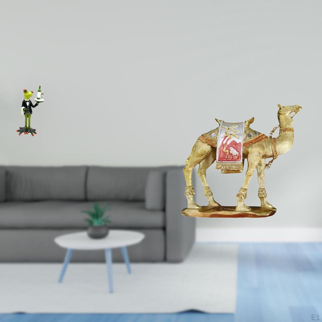 Frog And Camel Animal Sculpture Figurine Creative Tabletop Ornament for Fireplace Entrance Shelf