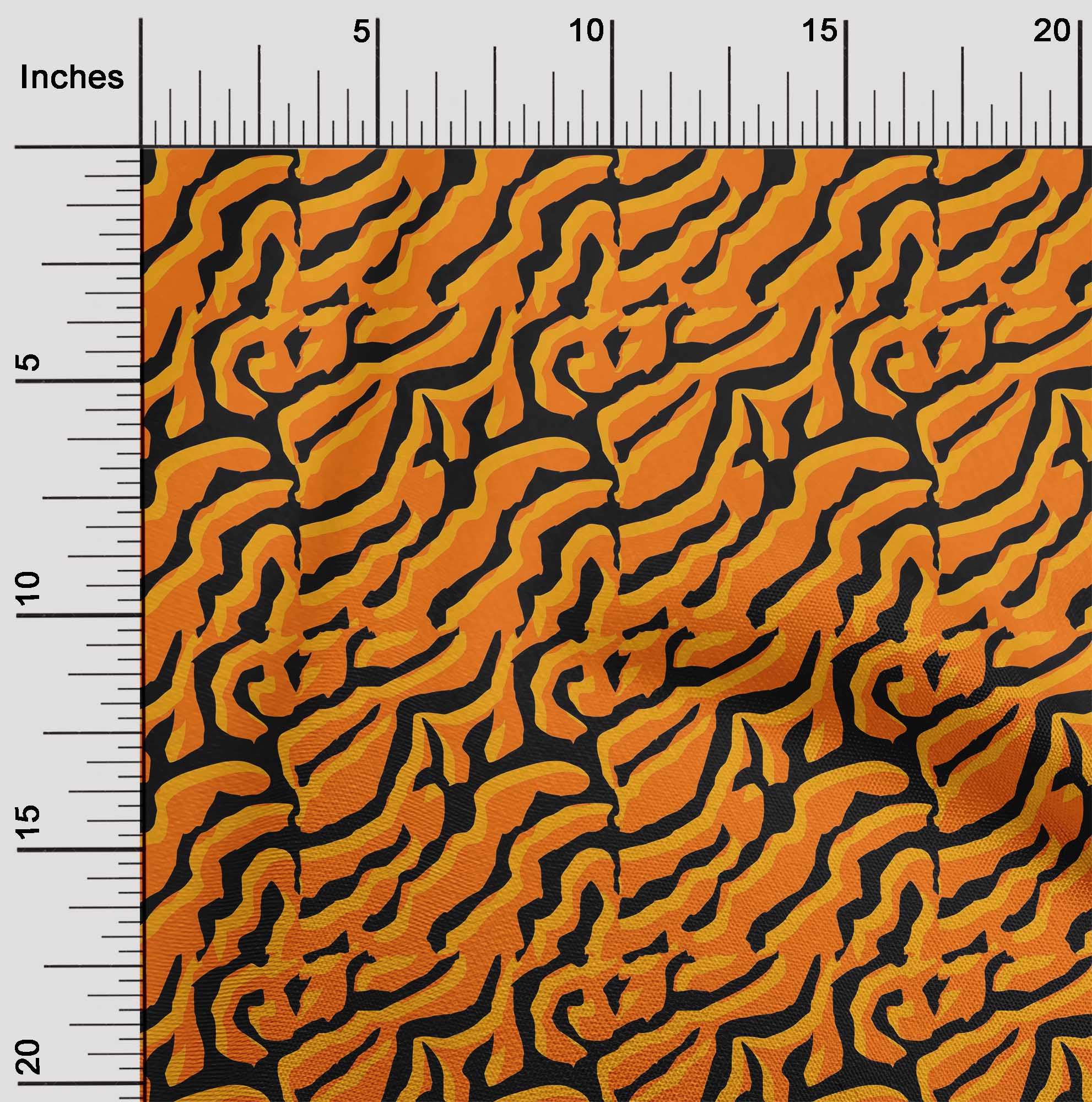 

OneOone Cotton Flex Blue Fabric Шкура тварин Швейний матеріал Тканина з принтом у дворі 40 дюймів 42 Inch Wide - Viscose Chiffon помаранчевий