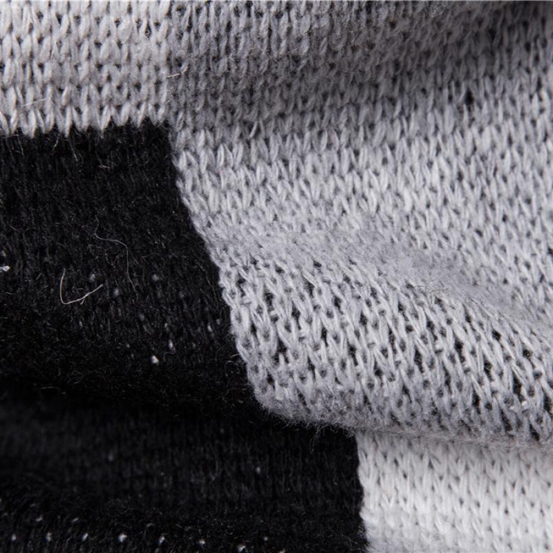 New Men's Sweater Casual Color-block Midi Thickened Hooded Knitted Cardigan Jacket