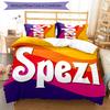 3-teiliges Bettwäsche-Set mit Spezi-Logo-Muster, Bettbezug-Set beinhaltet Bettbezug & Kissenbezüge, perfekte Ganzjahres-Schlafzimmerdekoration & Geschenk