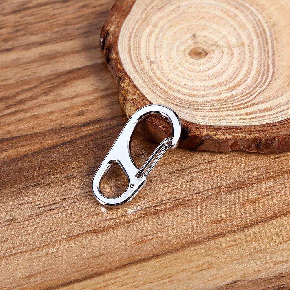5 bucăți EDC portabil din aliaj breloc breloc Durabil cu eliberare rapidă Clip cârlig carabinier(argint)
