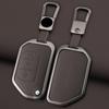 Interior Mouldings Car Flip Key Case Cover Shell Fob For Jeep Gladiator JT Sahara JLU Wrangler JL Rubicon 2018 2019 Alloy Leathe