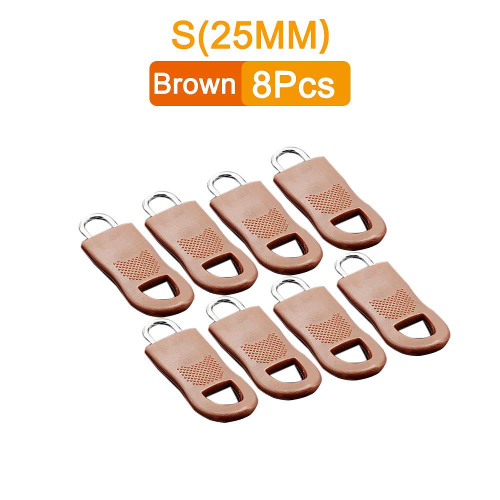 8Pcs Replacement Zipper Pull Puller End Fit Rope Tag Clothing Zip Fixer Broken Buckle Zip Cord Tab Bag Suitcase Backpack Tent