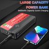 EAFC 2000A/600A  Jump Starter Portable Power Bank 12V Car Battery Booster with Dual USB Ports & LED Flashlight Fast Charging