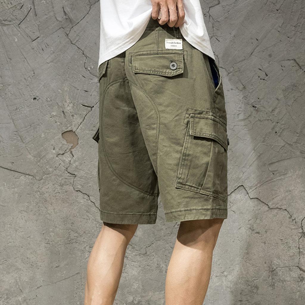Shorts Cargo Masculino de Verão Corte Relaxado Shorts para Caminhada ao Ar Livre Shorts Esportivos com Vários Bolsos Shorts Casuais para Trabalho