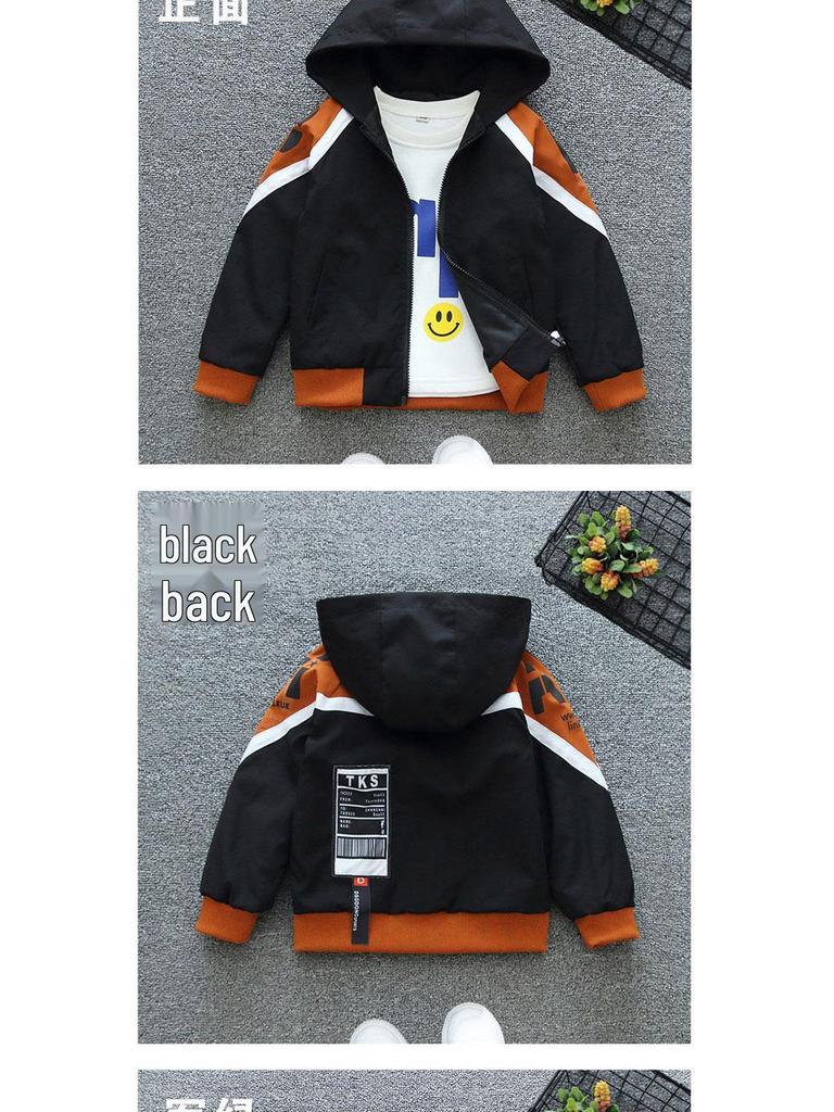 Boys' 2025 Spring Hooded Jacket: Fashionable and Stylish Windbreaker for Middle and Big Kids